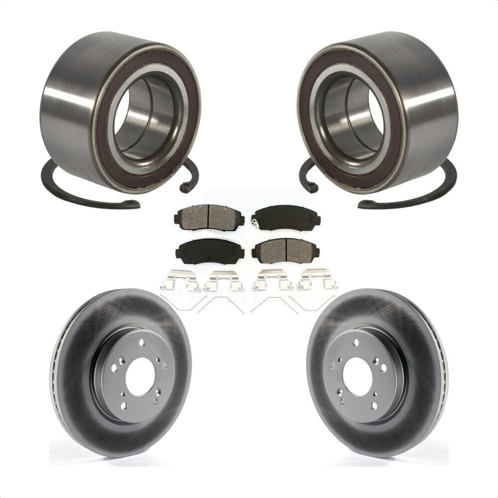 Kit de rotors et plaquettes de frein à disque enduits de roulement de roue avant pour Honda CR-V