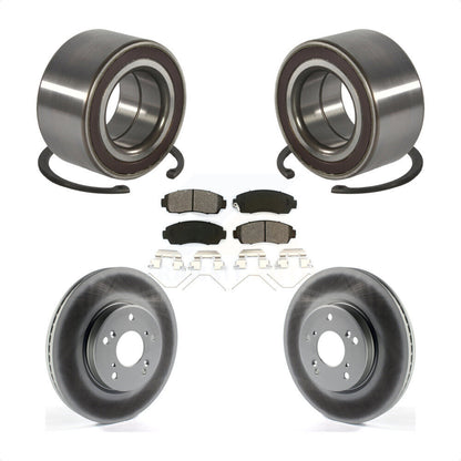 Kit de rotors et plaquettes de frein à disque enduits de roulement de roue avant pour Honda CR-V