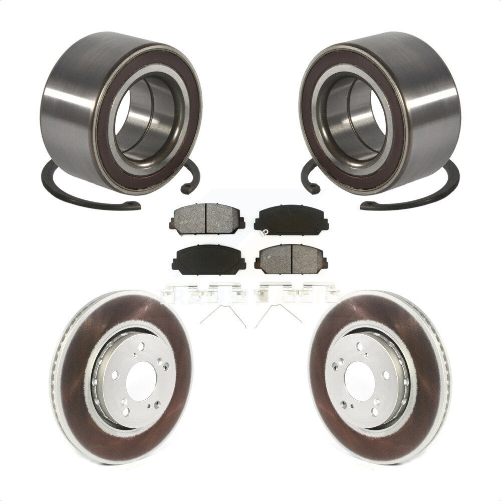 Kit de rotors et plaquettes de frein à disque enduits de roulement de roue avant pour Acura RLX