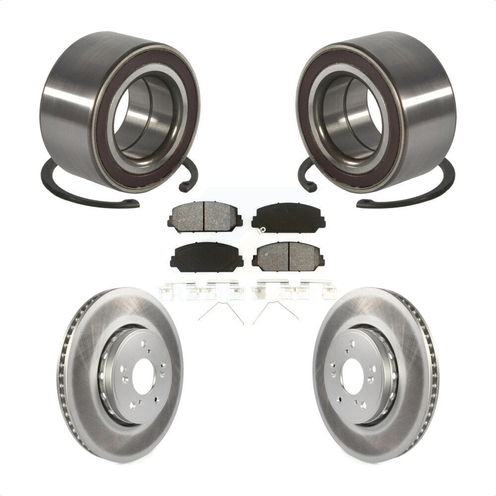 Kit de rotor et plaquettes de frein à disque revêtus de roulement de roue avant pour Acura RD 2013 – 2018