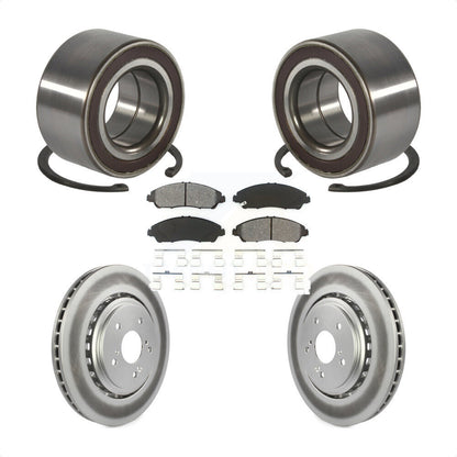 Kit de rotor et plaquettes de frein à disque revêtus de roulement de roue avant pour Acura MD 2014 – 2016