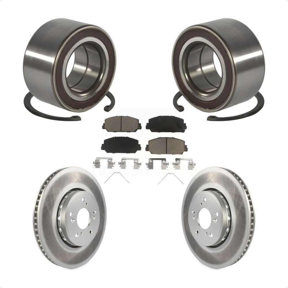 Kit de rotor et plaquettes de frein à disque revêtus de roulement de roue avant pour Acura RD 2013 – 2018