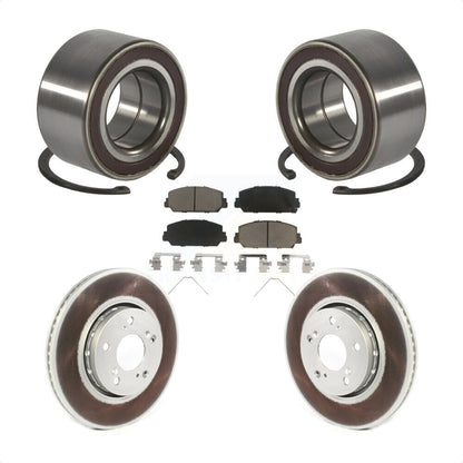 Kit de rotors de frein à disque enduits de roulement de roue avant et de plaquettes en céramique pour Acura RLX