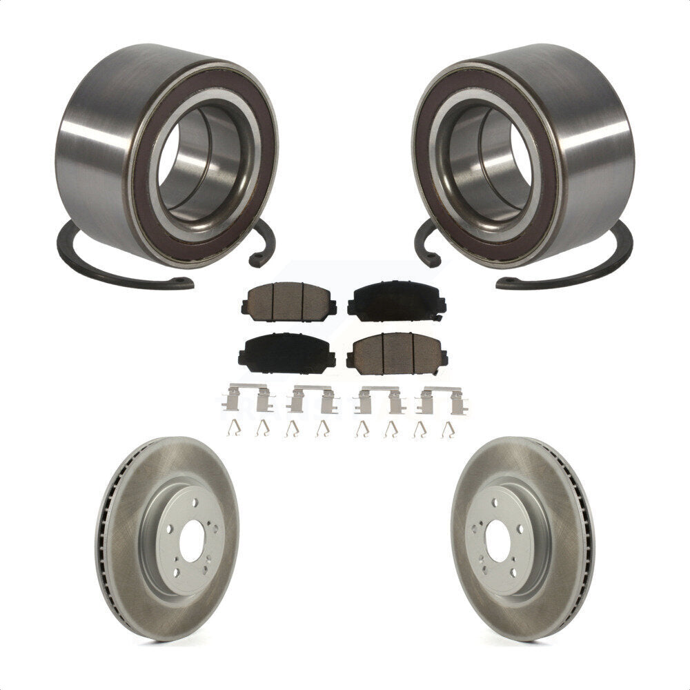 Kit de rotors de frein à disque revêtus de roulement de roue avant et de plaquettes en céramique pour Honda CR-