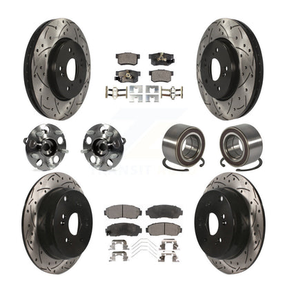 Kit de plaquettes de rotor de frein, roulement de moyeu avant et arrière (10 pièces) pour Honda CR-V AW 12-16