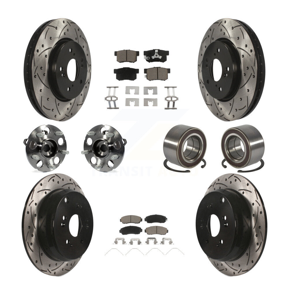 Kit de plaquettes de rotor de frein, roulement de moyeu avant et arrière (10 pièces) pour Honda CR-V AW 12-16