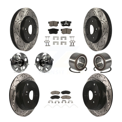 Kit de plaquettes de rotor de frein, roulement de moyeu avant et arrière (10 pièces) pour Honda CR-V AW 12-16
