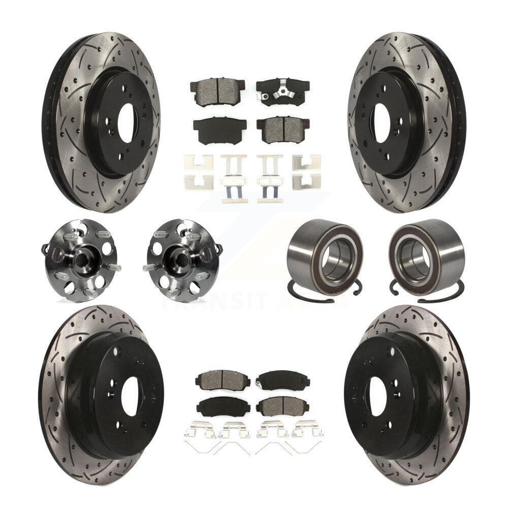 Kit de plaquettes de rotor de frein, roulement de moyeu avant et arrière (10 pièces) pour Honda CR-V AW 12-16