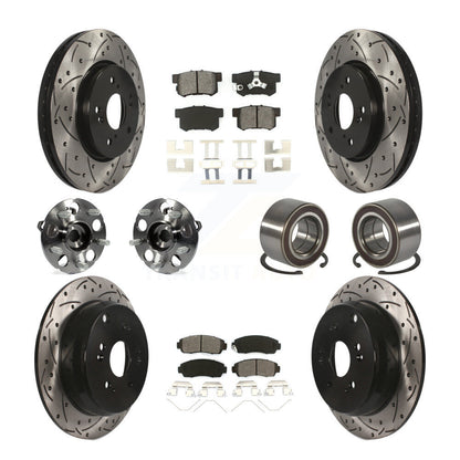 Kit de plaquettes de rotor de frein, roulement de moyeu avant et arrière (10 pièces) pour Honda CR-V AW 12-16