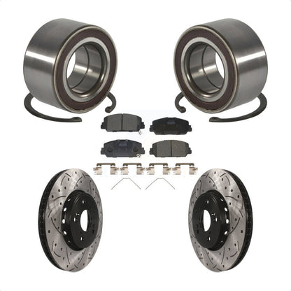 Kit de plaquettes de Rotor de frein, roulement de roue avant, fente de perçage, pour Acura RD 2013 – 2018