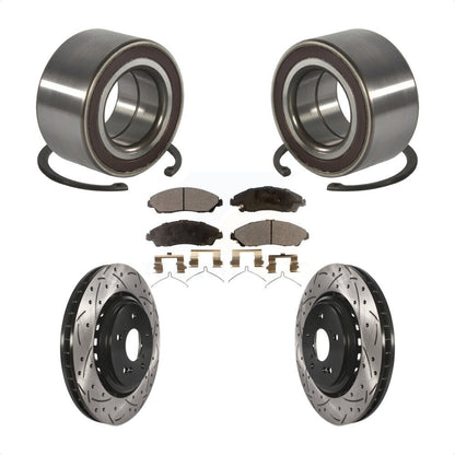 Kit de plaquettes de Rotor de frein, roulement de roue avant, fente de perçage, pour Acura MD 2014 – 2016