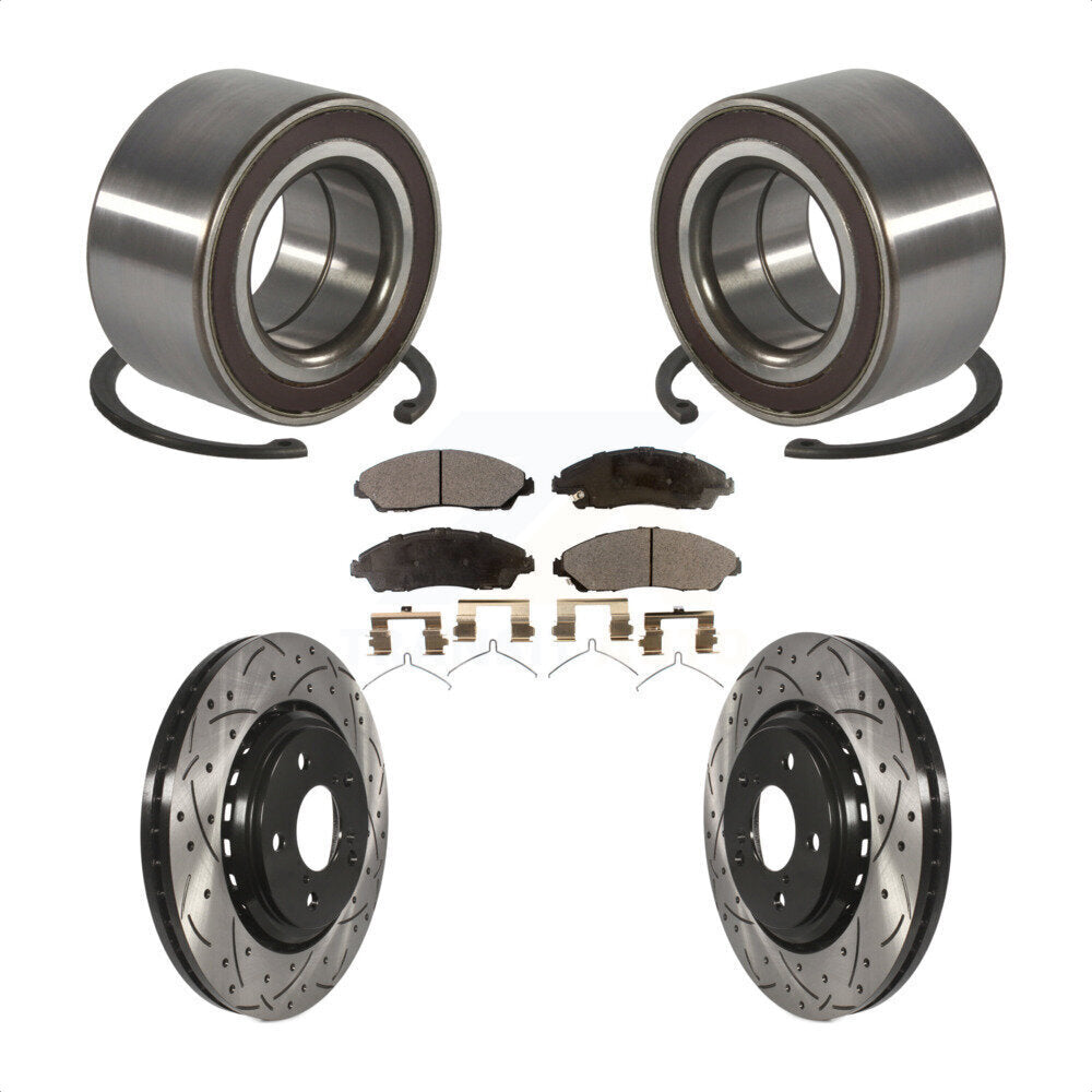 Kit de Rotor et de plaquettes de frein à fente percée, roulement de roue avant, pour Honda Pilot Acura MD