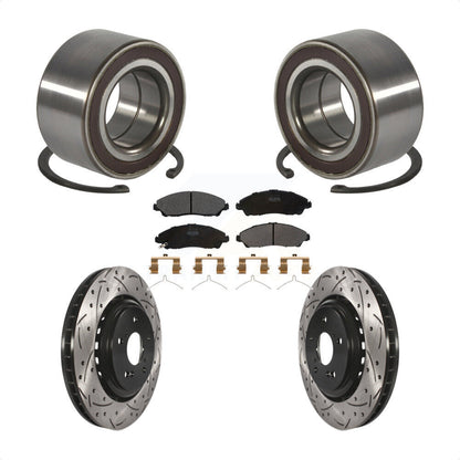 Kit de plaquettes de Rotor de frein, roulement de roue avant, fente de perçage, pour Acura MD 2014 – 2016