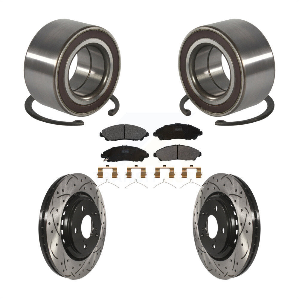 Kit de Rotor et de plaquettes de frein à fente percée, roulement de roue avant, pour Honda Pilot Acura MD