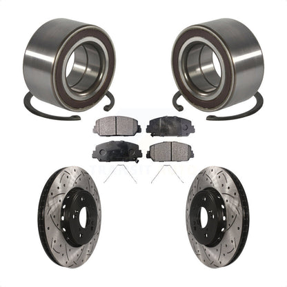 Kit de plaquettes de Rotor de frein, roulement de roue avant, fente de perçage, pour Acura RD 2013 – 2018