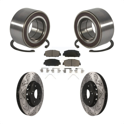 Kit de plaquettes de Rotor de frein, roulement de roue avant, fente de perçage, pour Acura RD 2013 – 2018
