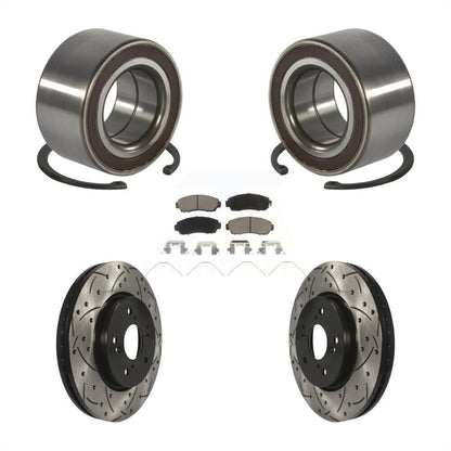 Kit de plaquettes de Rotor de frein, fente de perçage, roulement de roue avant, pour Honda CR-V AW 2012 – 2016