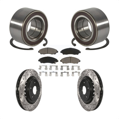 Kit de plaquettes de Rotor de frein, roulement de roue avant, fente de perçage, pour Acura MD 2014 – 2016