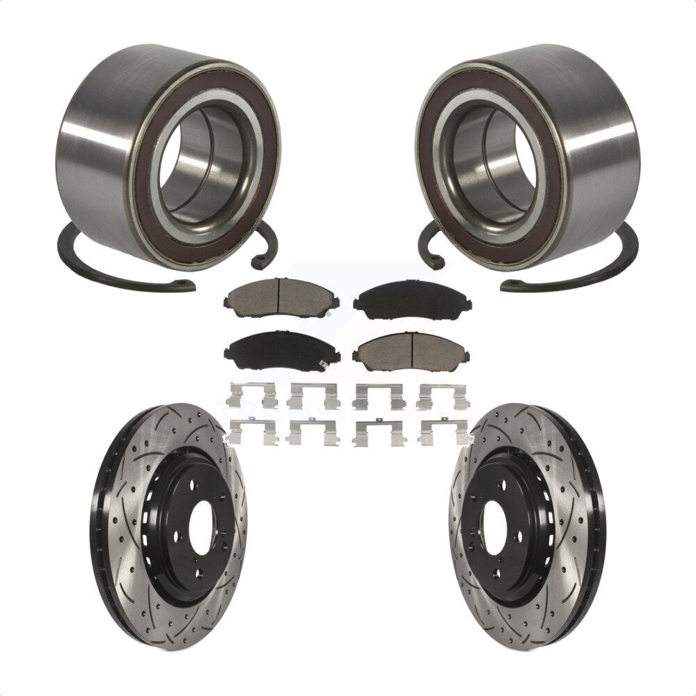 Kit de Rotor et de plaquettes de frein à fente percée, roulement de roue avant, pour Honda Pilot Acura MD
