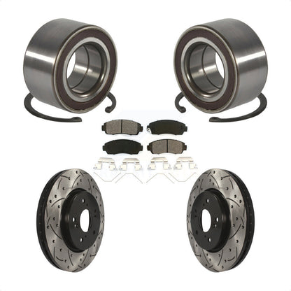 Kit de plaquettes de Rotor de frein, fente de perçage, roulement de roue avant, pour Honda CR-V AW 2012 – 2016