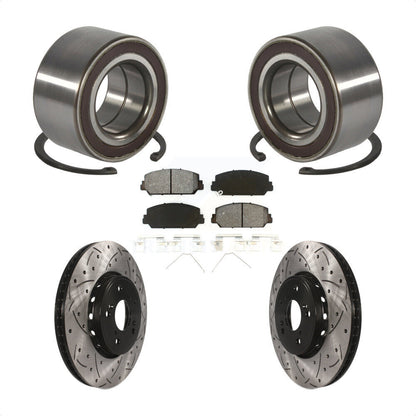Kit de plaquettes de Rotor de frein, roulement de roue avant, fente de perçage, pour Acura RD 2013 – 2018