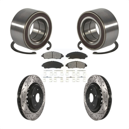 Kit de plaquettes de Rotor de frein, roulement de roue avant, fente de perçage, pour Acura MD 2014 – 2016