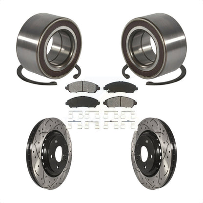 Kit de Rotor et de plaquettes de frein à fente percée, roulement de roue avant, pour Honda Pilot Acura MD