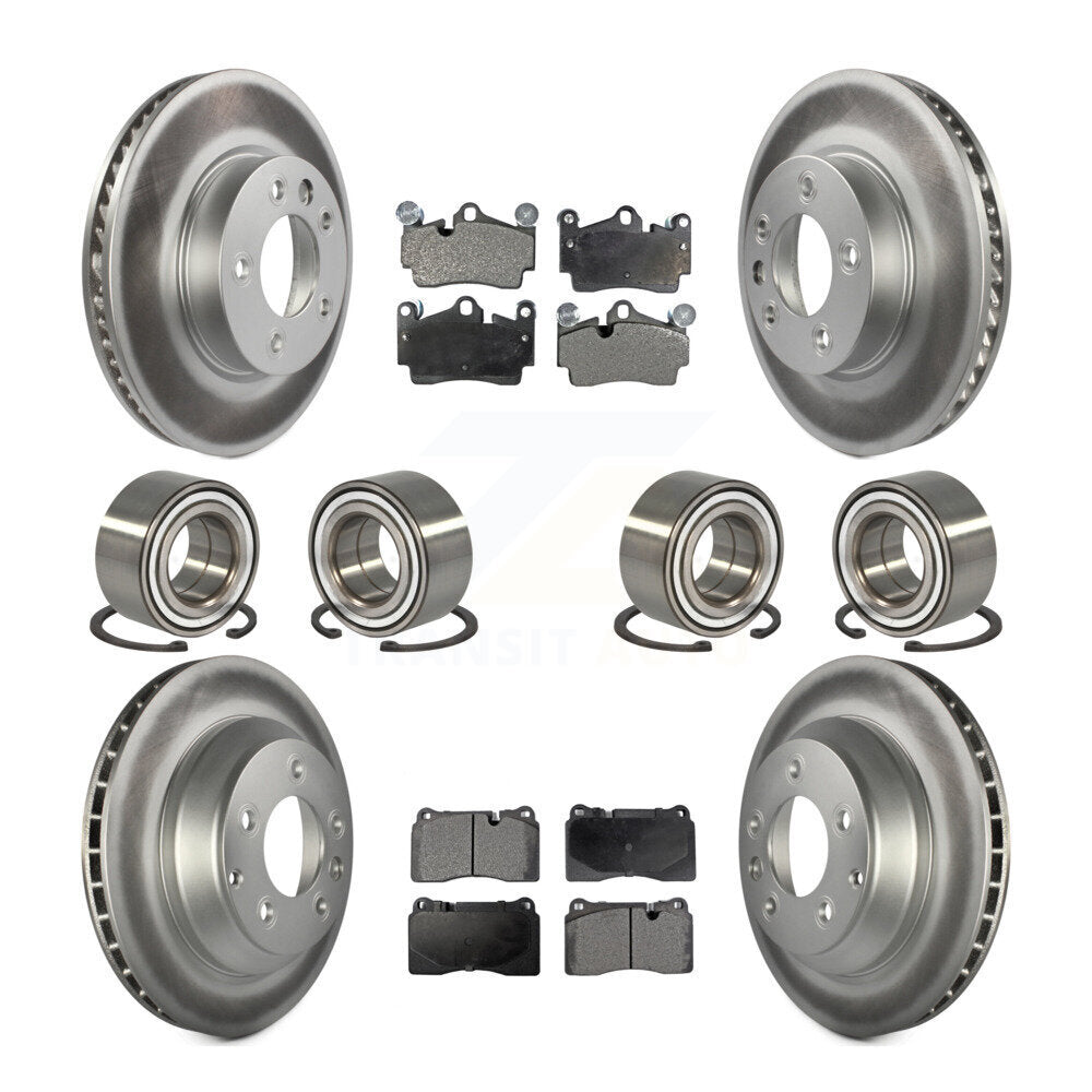 Kit de plaquettes de Rotor de frein à disque revêtu de roulement avant et arrière (10 pièces) pour Volkswagen Touare