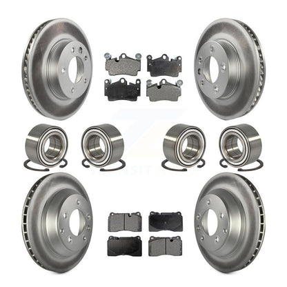 Kit de plaquettes de Rotor de frein à disque revêtu de roulement avant et arrière (10 pièces) pour Volkswagen Touare