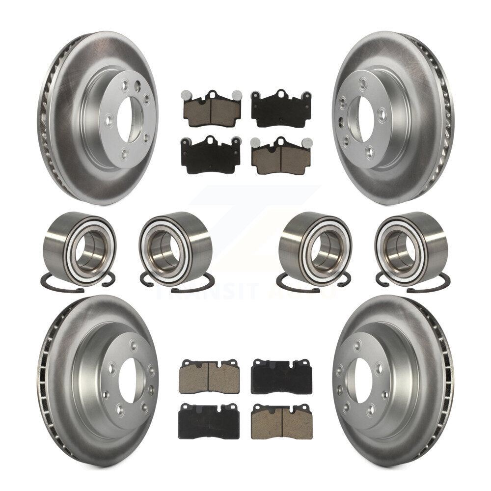 Kit de plaquettes de Rotor de frein à disque revêtu de roulement avant et arrière (10 pièces) pour Volkswagen Touare