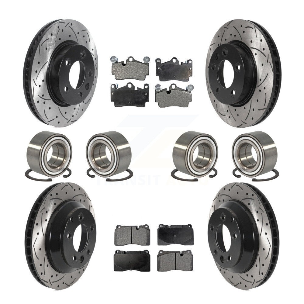 Kit de plaquettes de Rotor de frein à disque revêtu de roulement avant et arrière (10 pièces) pour Volkswagen Touare
