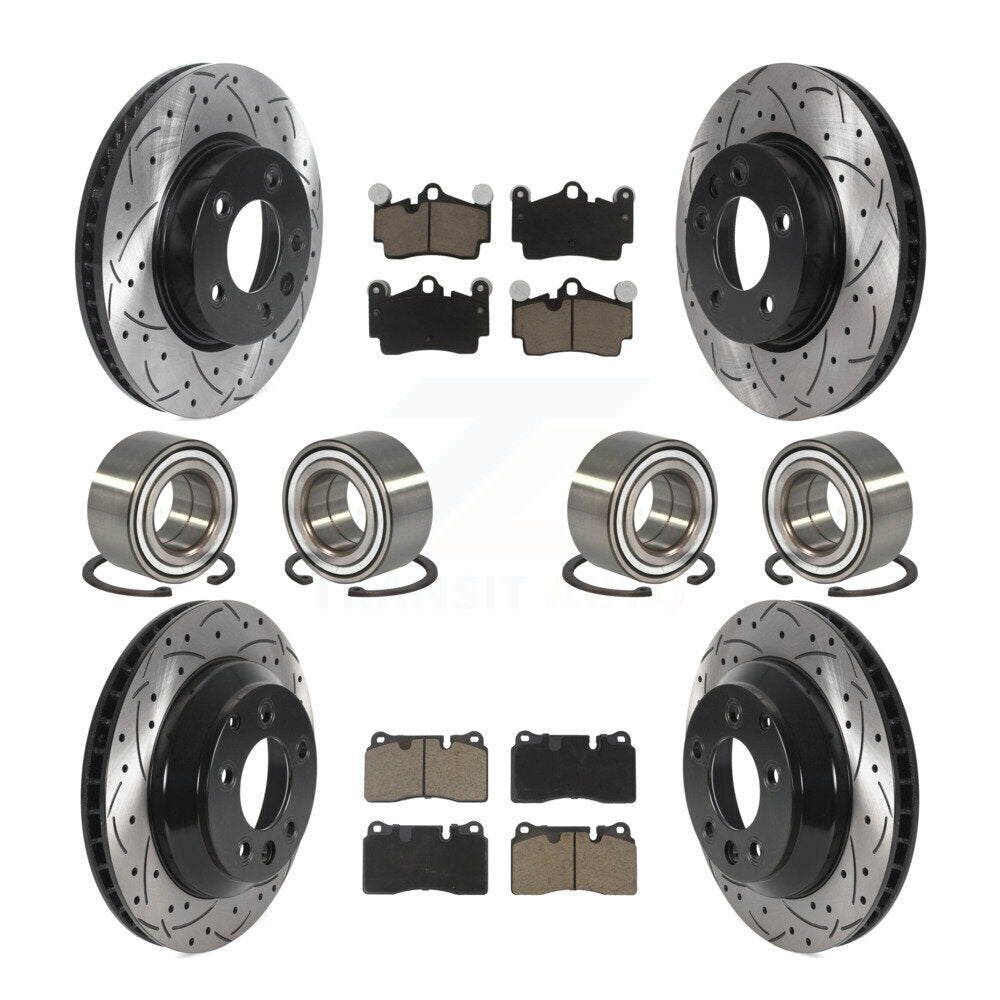Kit de plaquettes de Rotor de frein à disque revêtu de roulement avant et arrière (10 pièces) pour Volkswagen Touare