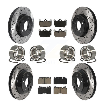 Kit de plaquettes de Rotor de frein à disque revêtu de roulement avant et arrière (10 pièces) pour Volkswagen Touare