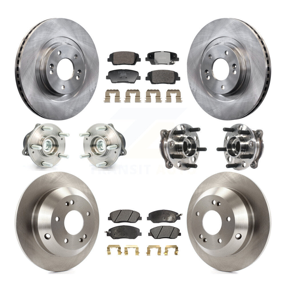 Kit de Rotor et de plaquettes de frein à disque, roulement de moyeu avant et arrière (10 pièces) pour Hyundai Santa Fe X