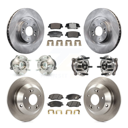 Kit de Rotor et de plaquettes de frein à disque, roulement de moyeu avant et arrière (10 pièces) pour Hyundai Santa Fe X