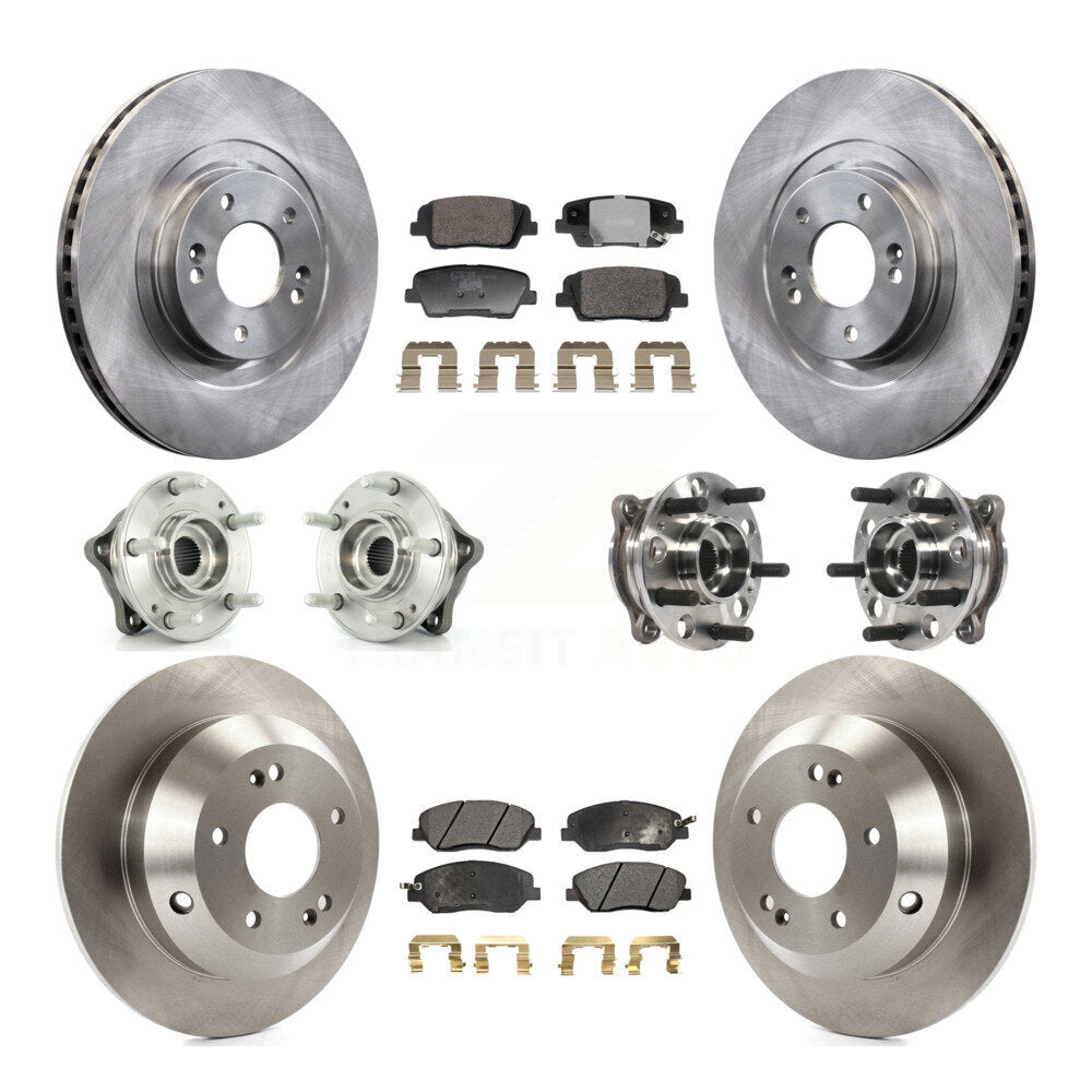 Kit de Rotor et de plaquettes de frein à disque, roulement de moyeu avant et arrière (10 pièces) pour Hyundai Santa Fe X