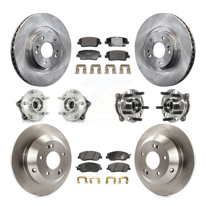 Kit de Rotor et de plaquettes de frein à disque, roulement de moyeu avant et arrière (10 pièces) pour Hyundai Santa Fe X