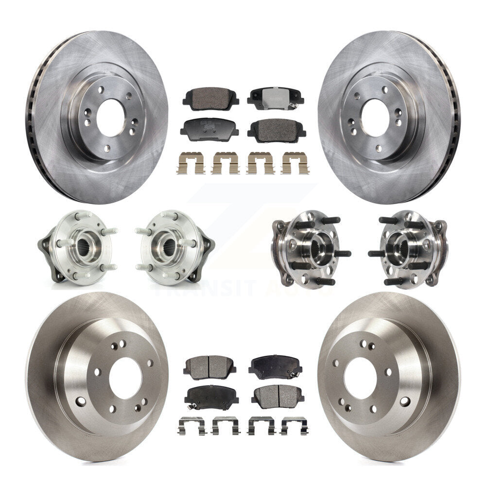 Kit de Rotor et de plaquettes de frein, roulement de moyeu avant et arrière (10 pièces), pour Hyundai Santa Fe Spor