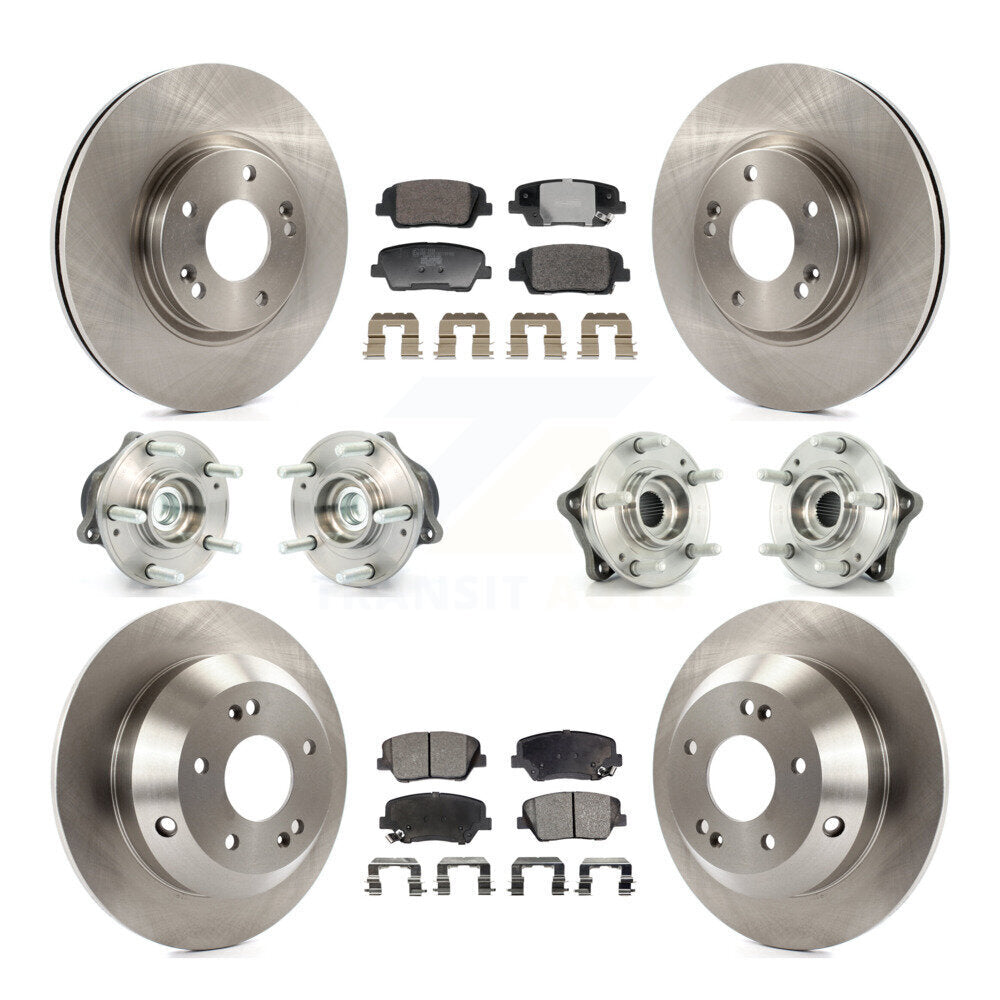 Kit de Rotor et de plaquettes de frein, roulement de moyeu avant et arrière (10 pièces), pour Hyundai Santa Fe Kia FW