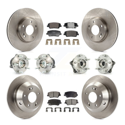 Kit de Rotor et de plaquettes de frein, roulement de moyeu avant et arrière (10 pièces), pour Hyundai Santa Fe Kia FW