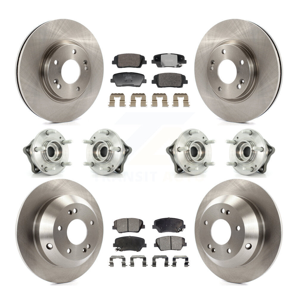 Kit de Rotor et de plaquettes de frein, roulement de moyeu avant et arrière (10 pièces), pour Hyundai Santa Fe Kia AW