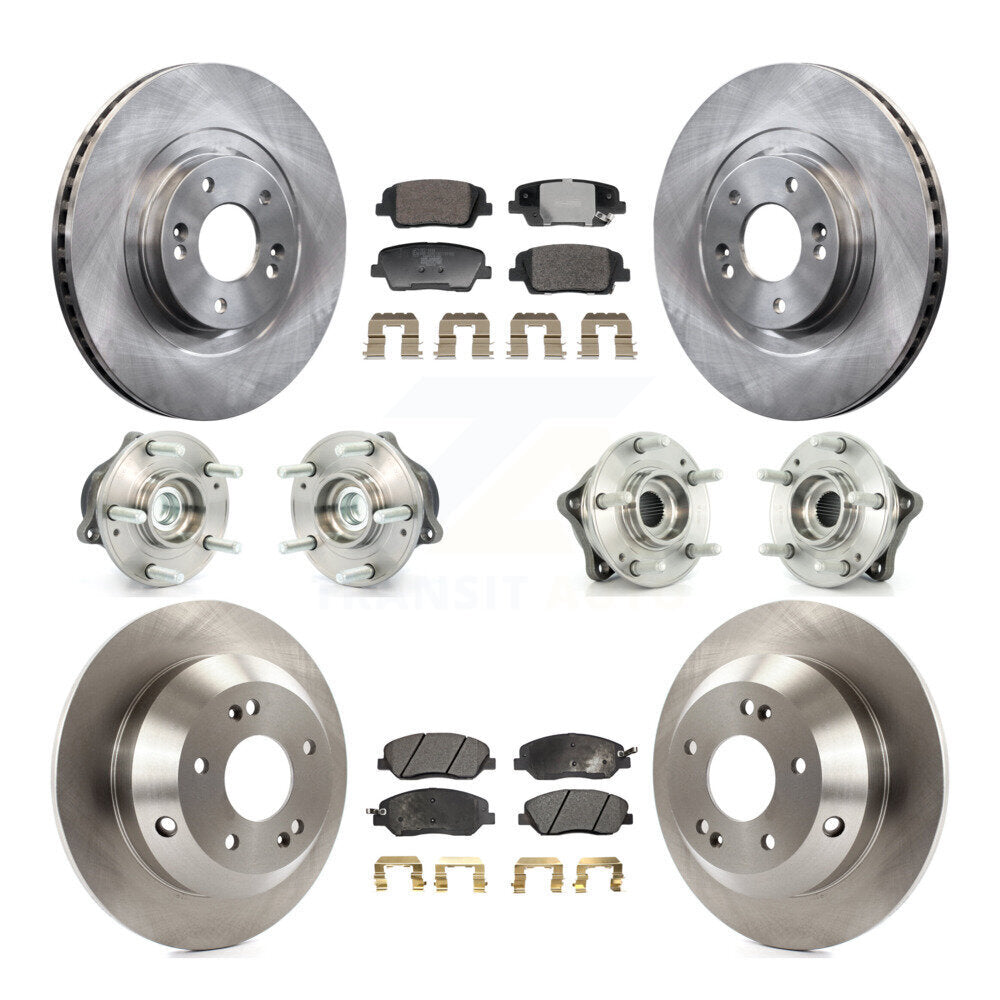 Kit de Rotor et de plaquettes de frein à disque, roulement de moyeu avant et arrière (10 pièces) pour Hyundai Santa Fe X