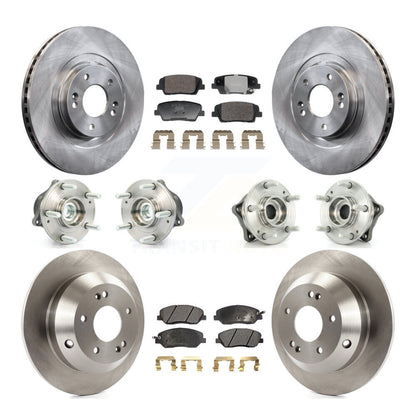 Kit de Rotor et de plaquettes de frein à disque, roulement de moyeu avant et arrière (10 pièces) pour Hyundai Santa Fe X