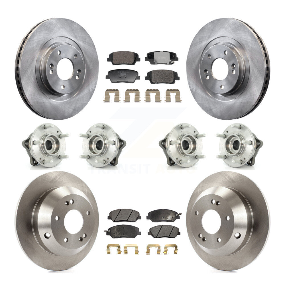 Kit de Rotor et de plaquettes de frein à disque, roulement de moyeu avant et arrière (10 pièces) pour Hyundai Santa Fe X