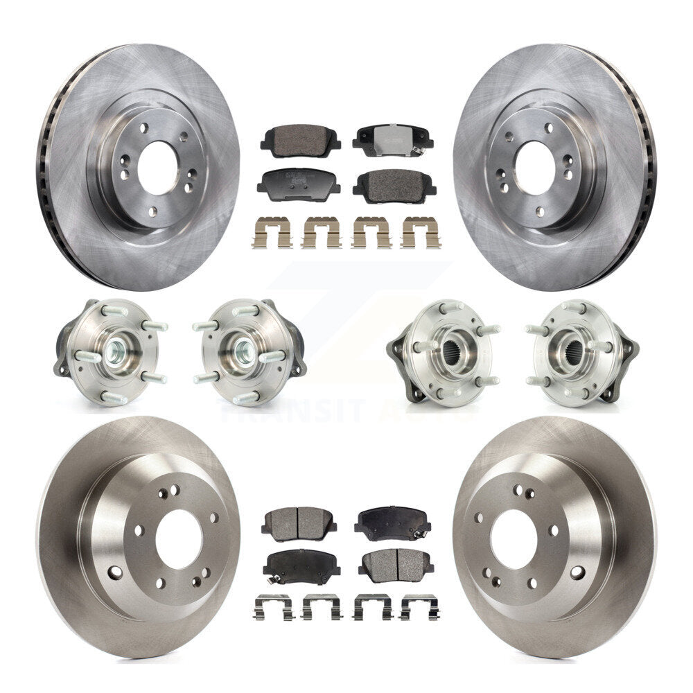 Kit de plaquettes de Rotor de frein, roulement de moyeu avant et arrière (10 pièces), pour Hyundai Santa Fe Sport Ki