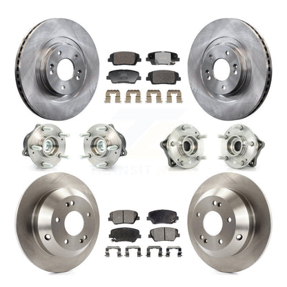 Kit de plaquettes de Rotor de frein, roulement de moyeu avant et arrière (10 pièces), pour Hyundai Santa Fe Sport Ki