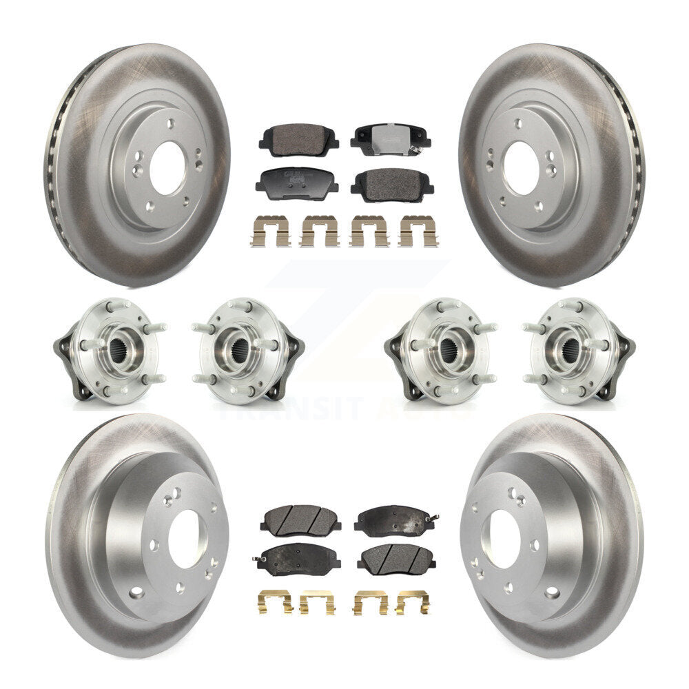 Kit de plaquettes de Rotor de frein revêtues de roulement de moyeu avant et arrière (10 pièces) pour Hyundai Santa Fe X
