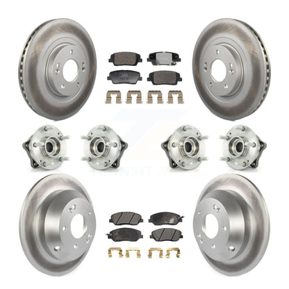 Kit de plaquettes de Rotor de frein revêtues de roulement de moyeu avant et arrière (10 pièces) pour Hyundai Santa Fe X