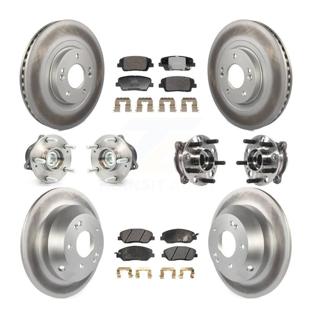 Kit de plaquettes de Rotor de frein revêtues de roulement de moyeu avant et arrière (10 pièces) pour Hyundai Santa Fe X