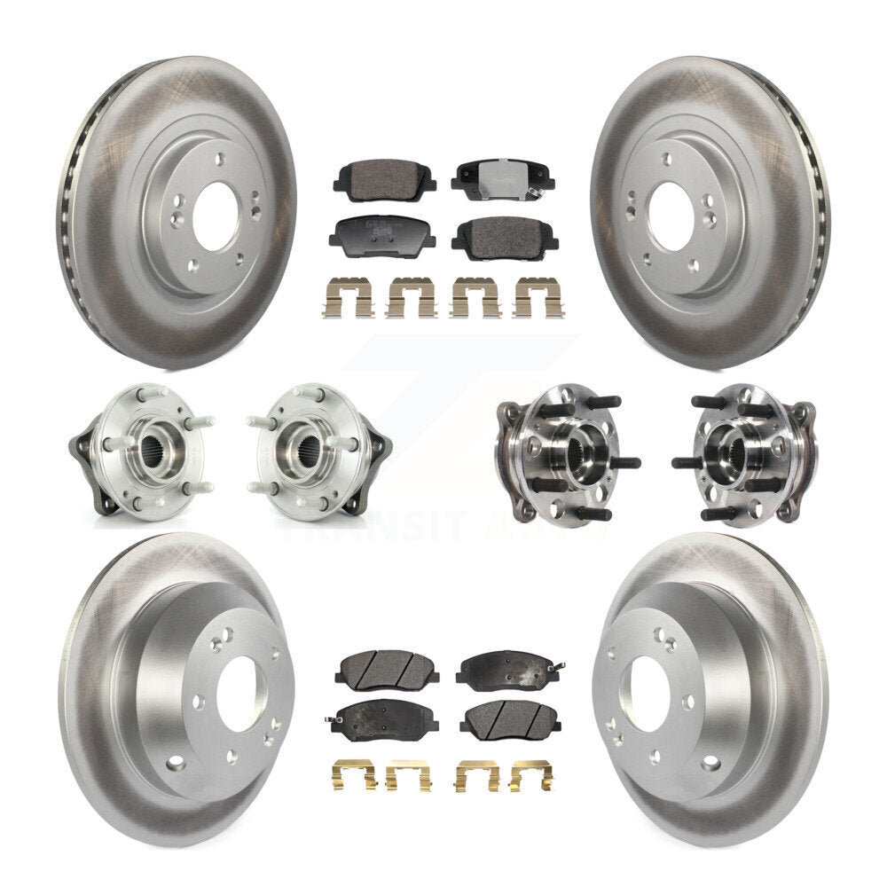 Kit de plaquettes de Rotor de frein revêtues de roulement de moyeu avant et arrière (10 pièces) pour Hyundai Santa Fe X